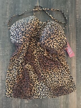 Merona Leopard-Print Tankini Swim Top